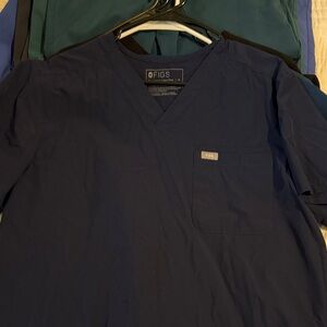 Figs Men's Deep Blue Short Sleeve Tee